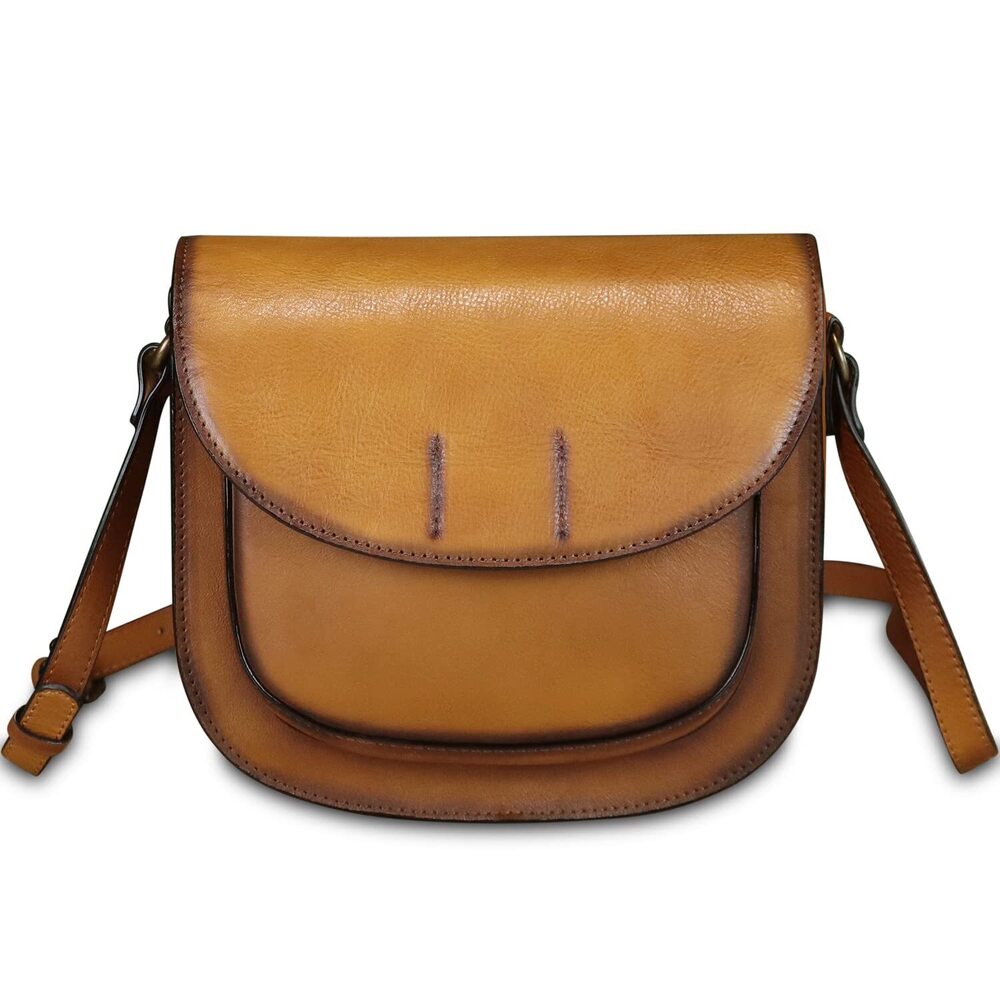 4675 Leather Satchel Vintage Purse Handmade Handbag Retro Designer